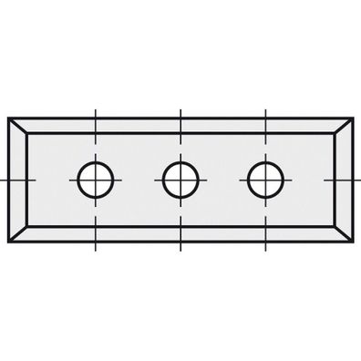 Brück HW-WP Hartmetall Wendeplatte Hobelmesser Messer 50x9x1,5mm B05 62050039