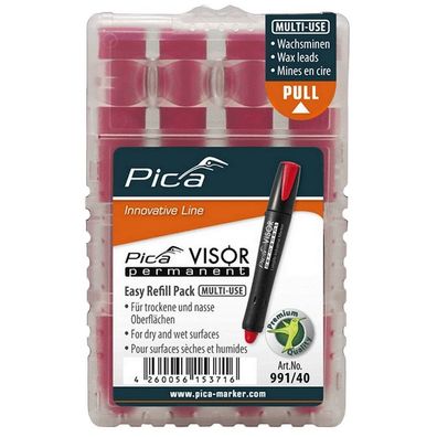 Pica Refills Visor Permanent Marker wasserfeste Markierung rot 991/40