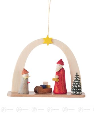 Baumschmuck Behang Weihnachtsmann mit Kind BxHxT 7,5 cmx5,5 cmx2 cm NEU