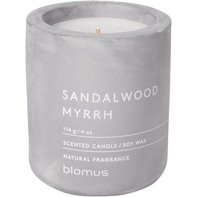 blomus Duftkerze Sandalwood MYRRH grau Sandelholz, Myrrhe