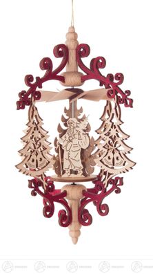 Baumschmuck Wärmespiel "Rollspan" Tanne/Weihnachtsmann zum Hängen 11cmx15cmx11cm