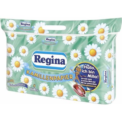 Regina Toilettenpapier Kamillenpapier 3-lagig 8 Rollen