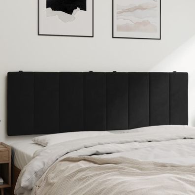 vidaXL Kopfteil-Kissen Schwarz 160 cm Samt