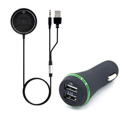 Bluetooth Receiver Car Kit mit USB-Autoladegerät mit 2 Anschléssen und