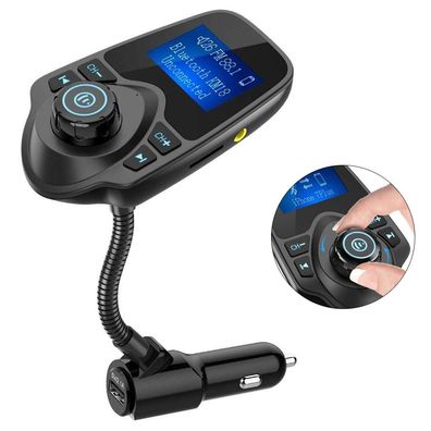 FM-Transmitter Bluetooth Freisprecheinrichtung kabellos USB-Ladegerät mit 3,5