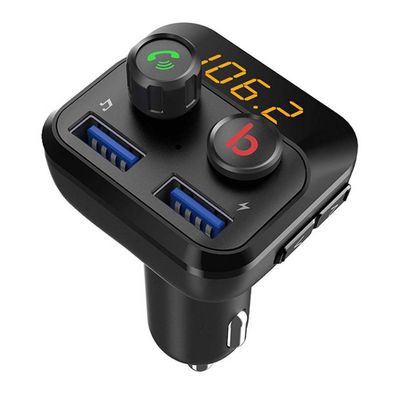 Bluetooth5.0 FM Transmitter, LED Auto Radio Bluetooth Adapter