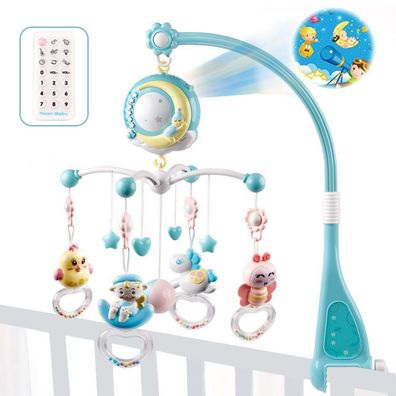 Baby Mobile fér Kinderbett Krippe mit Licht und Musik, rojektor und