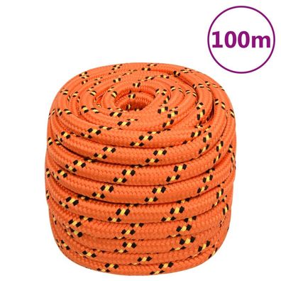 vidaXL Bootsseil Orange 20 mm 100 m Polypropylen