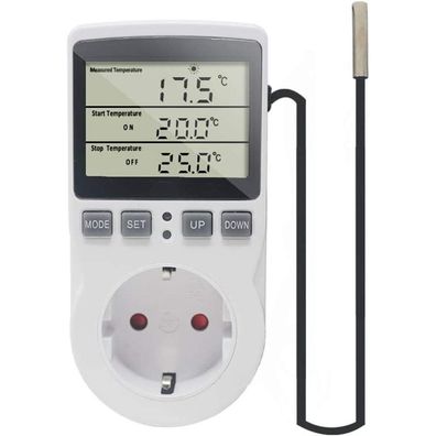 Ketotek 230 V Temperature Controller Plug with Sensor, Digital Thermostat Plug