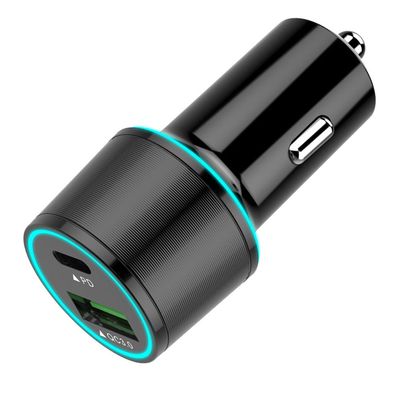 Auto-Ladegerät, USB-C PD Auto-Zigarettenanzénder, Typ C-Auto-Ladegerät QC