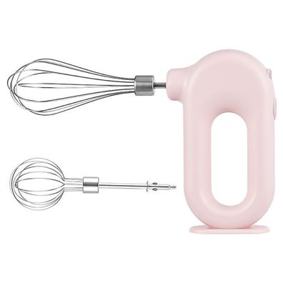 Kabelloser elektrischer Handmixer fér den Haushalt, wiederaufladbar éber USB, Rosa