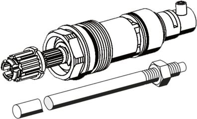 Schell Oberteil inklusive Spindel POLAR II, Spindel 177,5mm lang