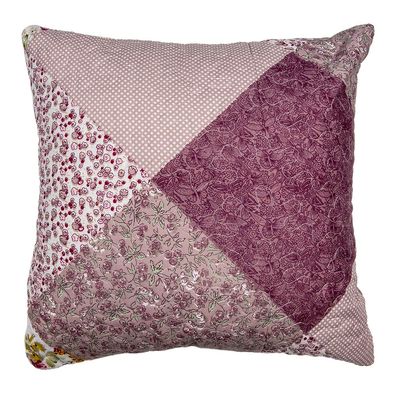 Clayre & Eef Kissenbezug 40x40 cm Violett Polyester Blumen (Gr. 40x40 cm)