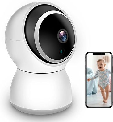 Babykamera, 1080P WiFi-ßberwachungskamera Indoor-Babyphone mit Kamera,