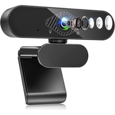 Webcam with Microphone, 1080P HD Web Camera with 120Â° Field of View, Exposure