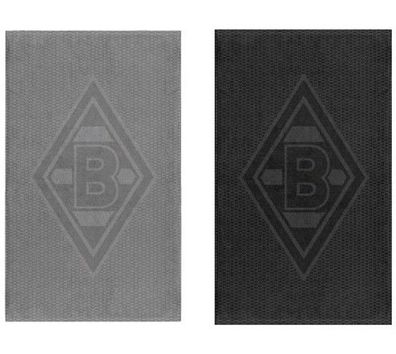 Borussia Mönchengladbach Gästehandtuch Set „grey“ Fussball Grau-30x50cm, 500gsm