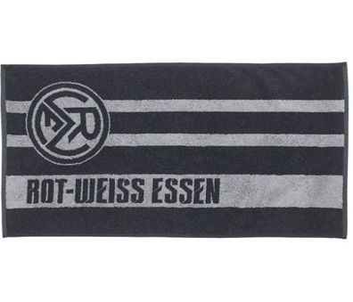 Rot-Weiß Essen Duschtuch schwarz-grau Fussball Weitere Ligen Grau-70x140cm, 400gsm