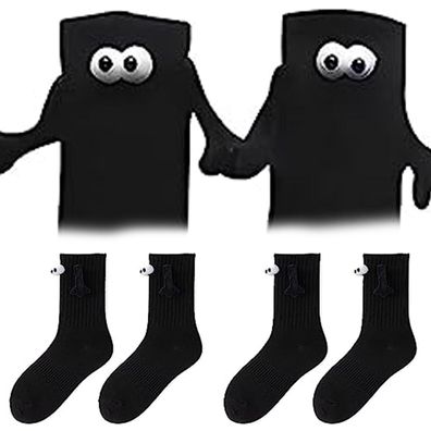 2 Paar Handsocken, magnetische Handsocken fér Paare, schwarz