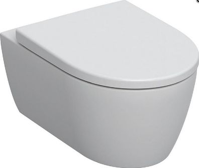 Geberit GE iCon Set Wand-WC mit WC-Sitz, Rimfree Tiefspüler, geschl. Form, T:53cm,