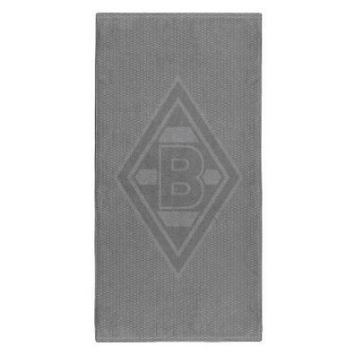 Borussia Mönchengladbach Duschtuch grey Fussball Grau-70x140cm, 500gsm