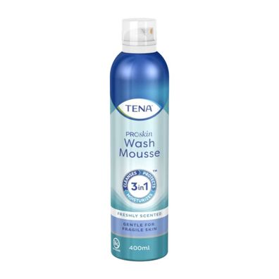 15x TENA ProSkin Wash Mousse, 3-in-1 Waschschaum | Packung (400 ml)