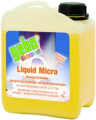 Gebo 75012 Liquid Micro 2l Dichtmittel Flüssigdichtmittel Heizungsdichtmittel für