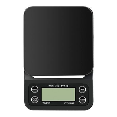 Digitale Kaffeewaage mit Timer, tragbare Multifunktionswaage fér 3 kg / 0,1 g