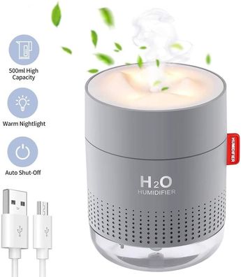 USB Luftbefeuchter 500ml, ini Air Humidifier Ultra Leise luftbefeuchter-Bis