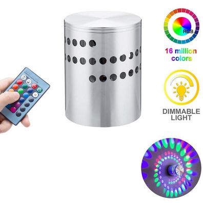 3W RGB LED Wandleuchte Spiralen Beleuchtung Flurlampe Schlafzimmer Innenlampe