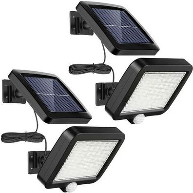 2 Stéck Solarlampen fér Außen mit Bewegungsmelder, 3 Modi