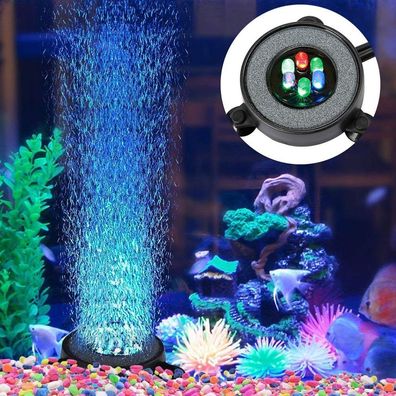 LED Aquarium Bubbler Farbwechsel Lampe Luftblase Stein Fish Tank Bubble