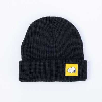 Peanuts Snoopy Beanie - schwarz oder grün Unisex one size fits all 100 % Acryl