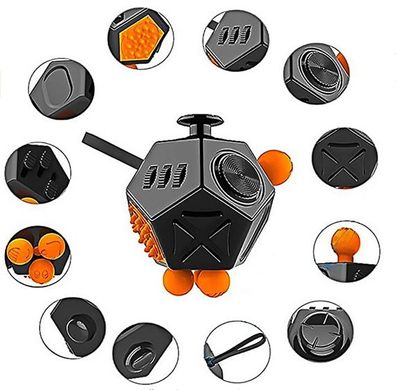 12 Seiten Fidget Toy Cube, Dekompressionswérfel mit Sensorik