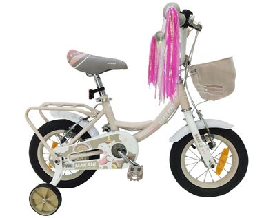 B-Ware Makani Kinderfahrrad Breeze 12 Zoll, Korb, Klingel, Sitz verstellbar rosa