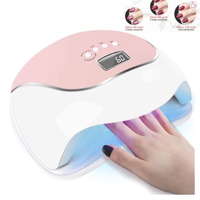 120W UV LED Nagellampe, Schnellerer Nageltrockner LED-Nagellicht fér alle