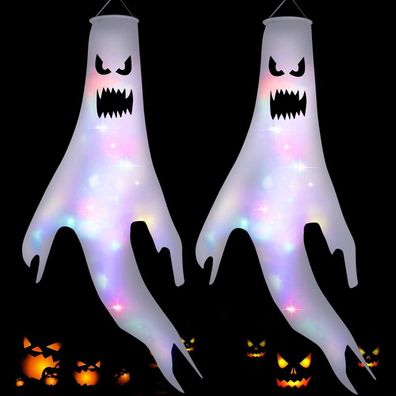 Halloween Decoration Horror, 120 cm Halloween Ghost Decoration Garden with LED