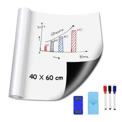 Magnetische Whiteboard Folie, Magnetische Folie, Selbstklebend weiß,