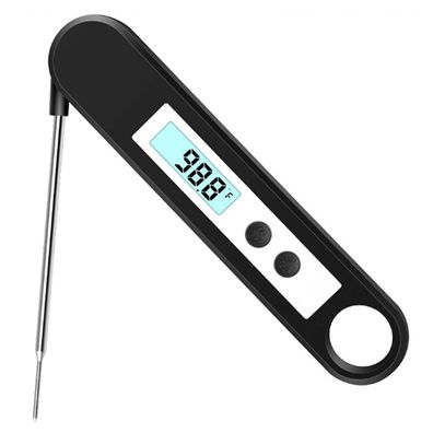 Ultraschnelles Grillthermometer mit Hintergrundbeleuchtung in Schwarz