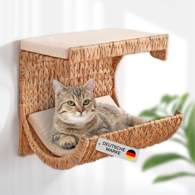 Lycce Katzenbett Wand NICKY, Kletterwand Katzen, Wandmontage, Wasserhyazinthe