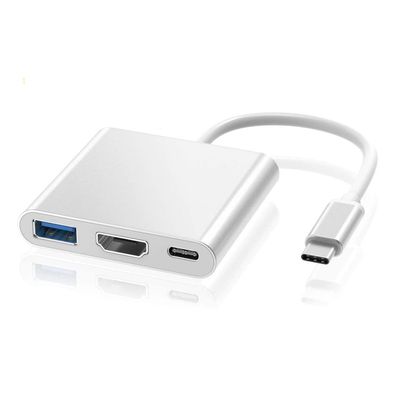 ElecMoga USB C auf HDMI Adapter 4K, 3 in 1 Multiport Typ C HDMI Adapter mit USB