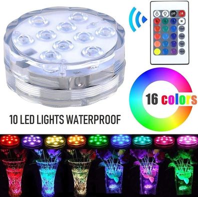 Unterwasser-LED-Leuchten 10 LED IP68 wasserdicht Unterwasser-LED-Lichter