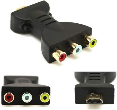 Stecker auf Buchse Konverter Adapter Audio Video AV Composite fér TV