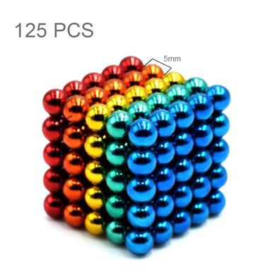 5 mm 125 STéCK 5 Farben Magnetkugeln Magnete Buero Spielzeug Magnetische