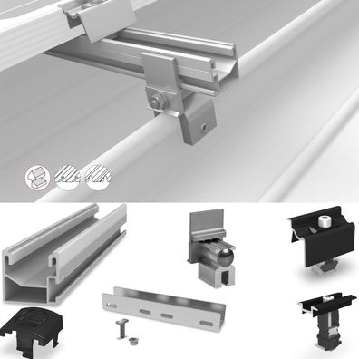 K2 Systems SeamClamp Set für Doppelfalz