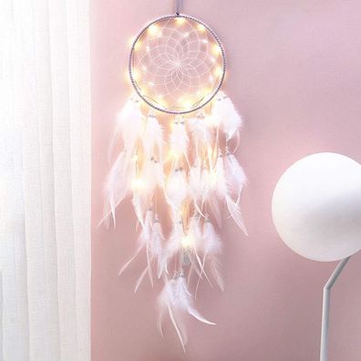 Bohemian Dekoration, Led Traumfänger Mädchen Handgefertigt Dreamcatcher