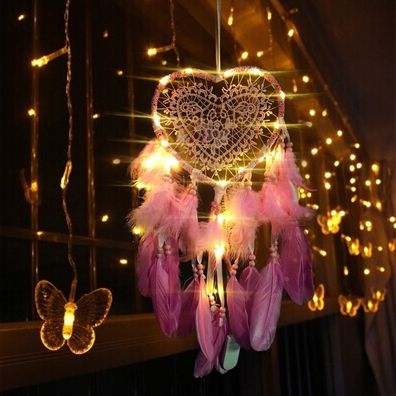 Dream Catcher Children, Vegena Dream Catcher Crafts with LED Light Feathers