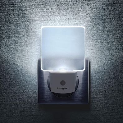 Integral LED-Nachtlicht, 2 Stéck, mit automatischem Sensor, Tag/Nacht,