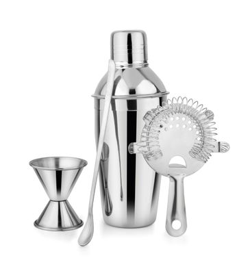 Edelstahl Cocktail-Set Shaker Messbecher 500ml Flaschenöffner Barmixer Bar Sieb