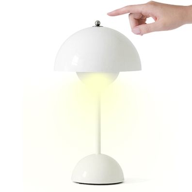 LED Kabellos Tischlampe, Akku Tischleuchte Dimmbar mit 1800MA Batterie, 3