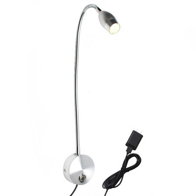 ERAY Wall Mounted Reading Lamp, LED Bed Light, Touch Switch, Focusable, 3 W